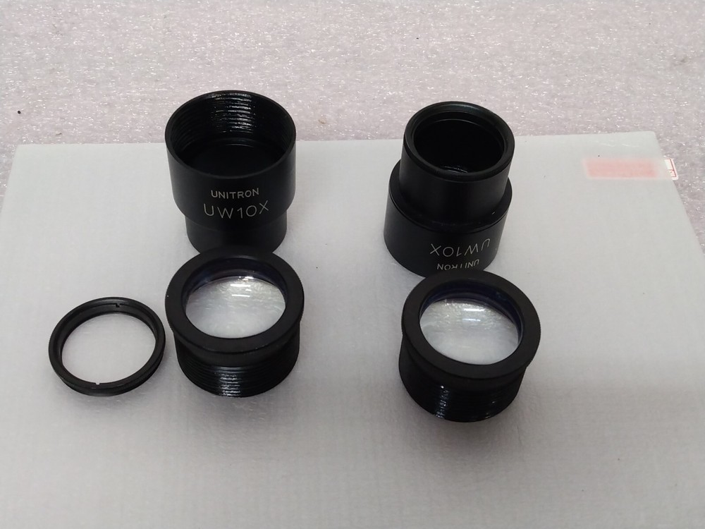 2PCs Unitron UW 10X Microscope Eyepiece With Measuring Reticule *AS PICTURED*