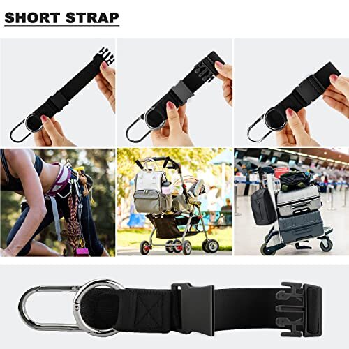 Elastic Jacket Gripper with D-Ring Hook and Buckle, D-Ring Hook Deep black
