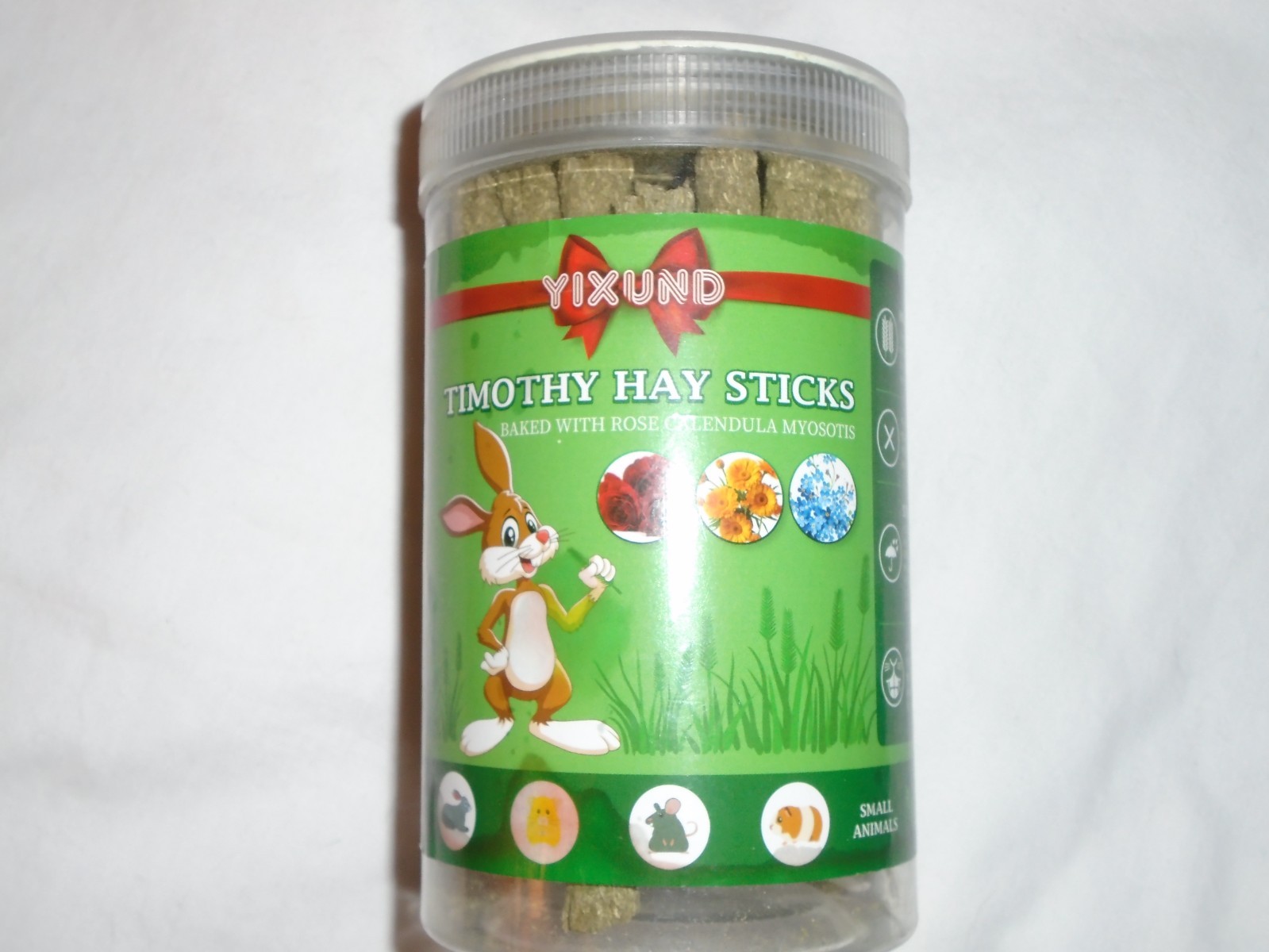 YIXUND Timothy Hay Sticks Treats for Rabbits 40 Pcs Bunny Chew Toys Guinea Pig