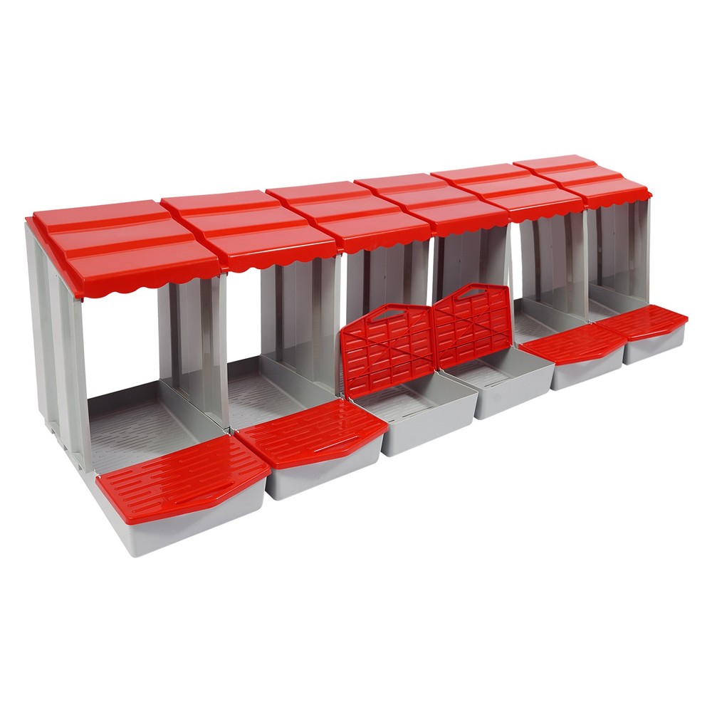 6-Compartment Chicken Nesting Box Chicken Laying Box Egg Collection 2 Mount Type