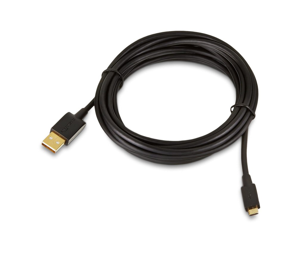 Amazon Basics USB-A to Micro USB Charging Cable, 480Mbps Data 10 Feet, Black