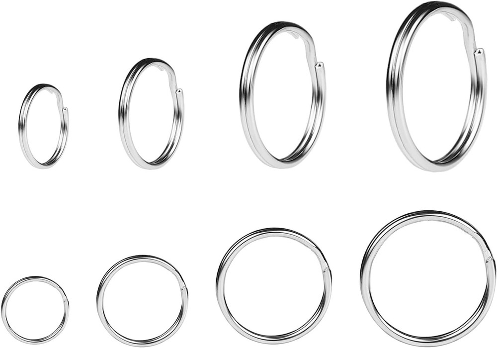 20mm Split Keychain Rings 100pcs Silver