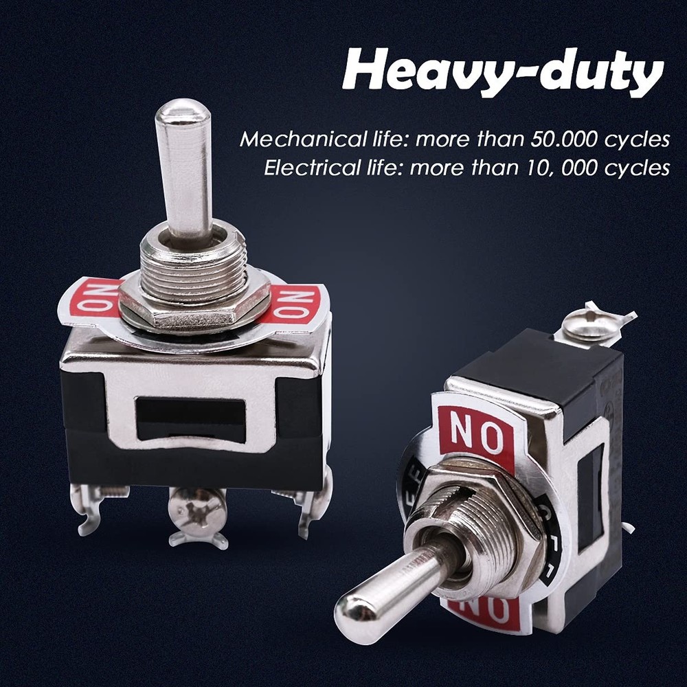 3pcs Momentary Toggle Switch SPDT (ON)/Off/(ON) 3 Pin 3 Position 3 Way Toggle...