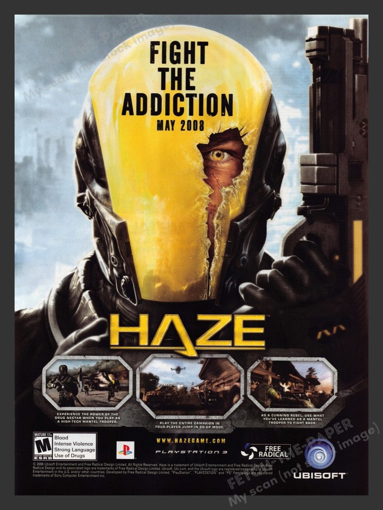 2000s Haze Video Game Print Advertisement Ad 2008