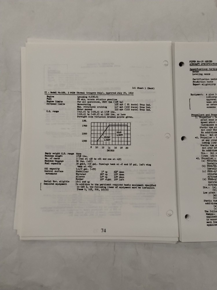 Piper Aircraft Type Specifications Manual-Copy