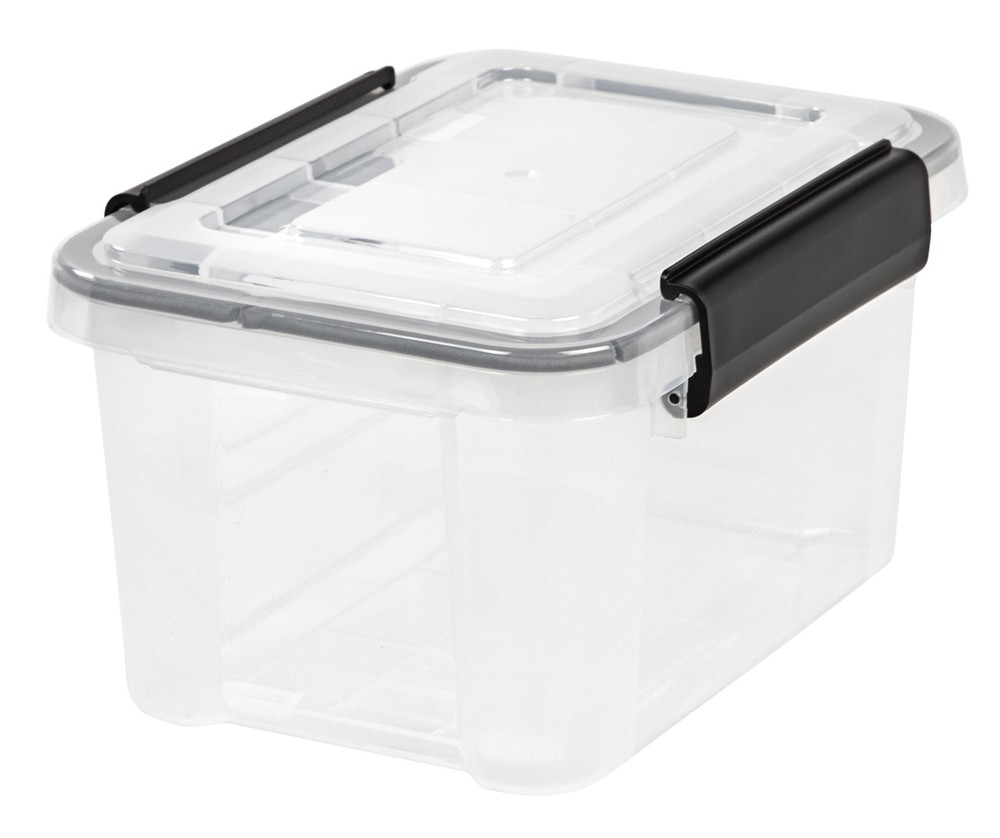 6.5 Quart WeatherPro™ Storage Container Box Bin with Seal Latching Lid,Clear