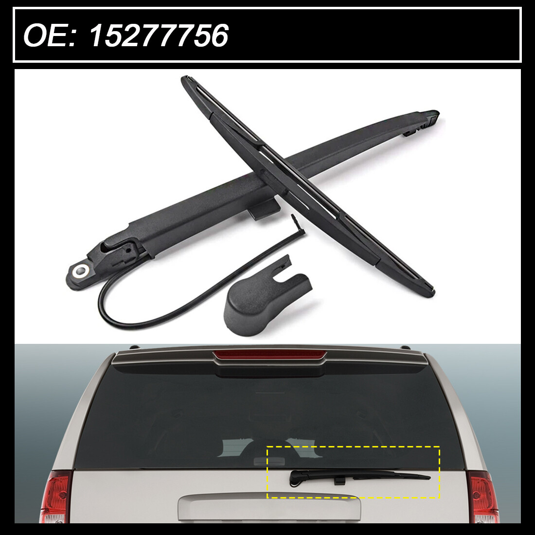 Rear Wiper Arm with Blade for 15277756 07-13 GM Escalade Suburban Tahoe Yukon XL