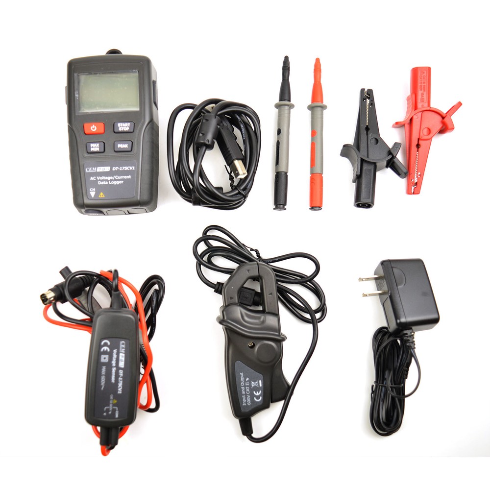 CEM DT-175CV1 AC Current and Voltage Datalogger Digital LCD Display