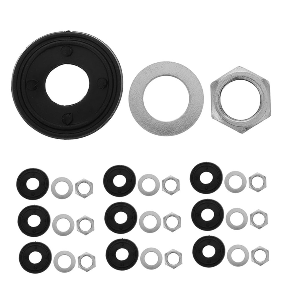 10 Sets Quartz Clock Movement Kit with Washers Nuts and Gaskets Easy Clock Re...