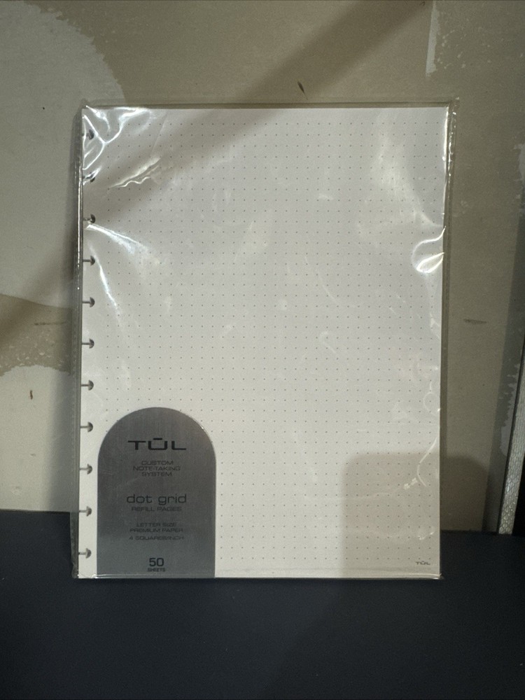 TUL Notebook Refill Pages, Letter Size, 50 Sheets, Dot Grid