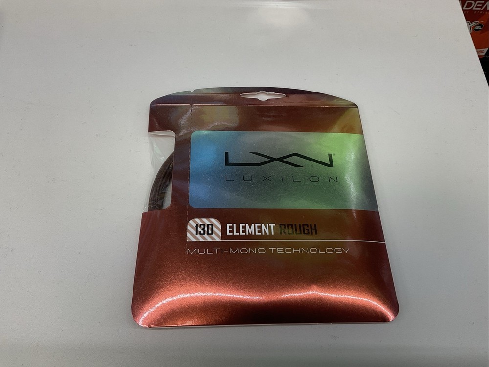 3 Pack Luxilon 130 Element Rough Multi-mono Technology 16Lg/1.30mm Brown String