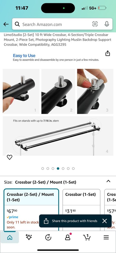 Limo Studio Cross Bar And Mount