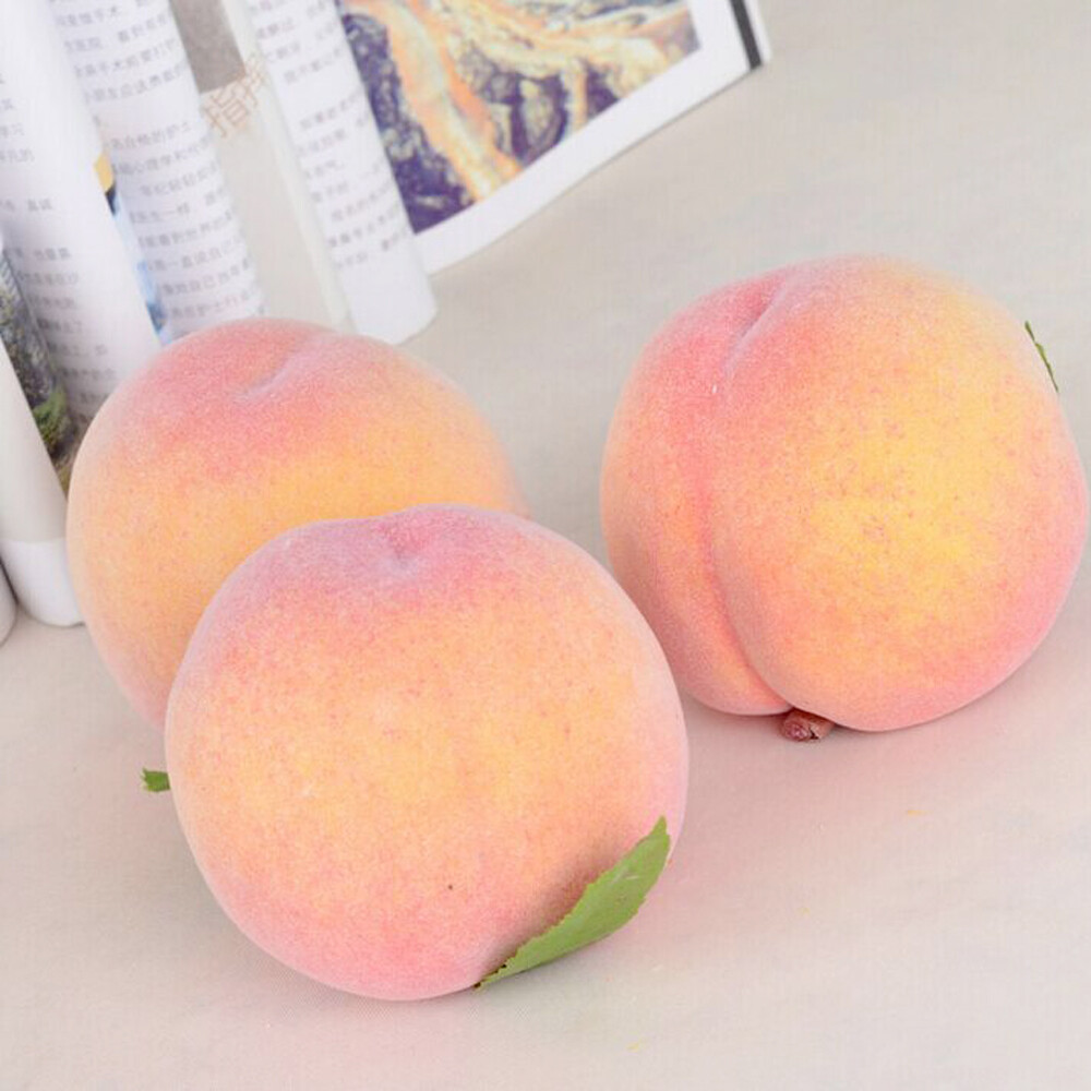 10pcs 8cm size Plastic Fake simulated Fruit artificial peach fruit model