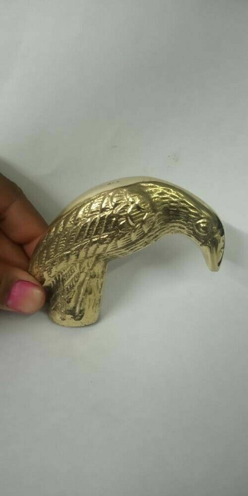 Solid Brass Sitting eagle shape handle for walking stick handle styles Gift item