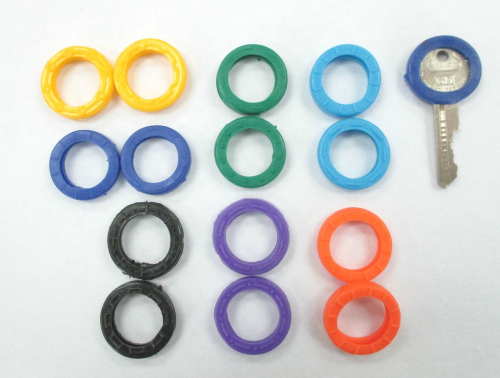 14 Coded Key Head Markers/Finders  Set 7 Colors/Marks Code your Key Ring Keys