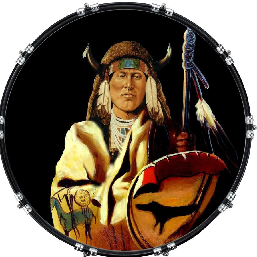 20" Custom Bass Kick Drum Front Head Graphic Graphical Western Pride