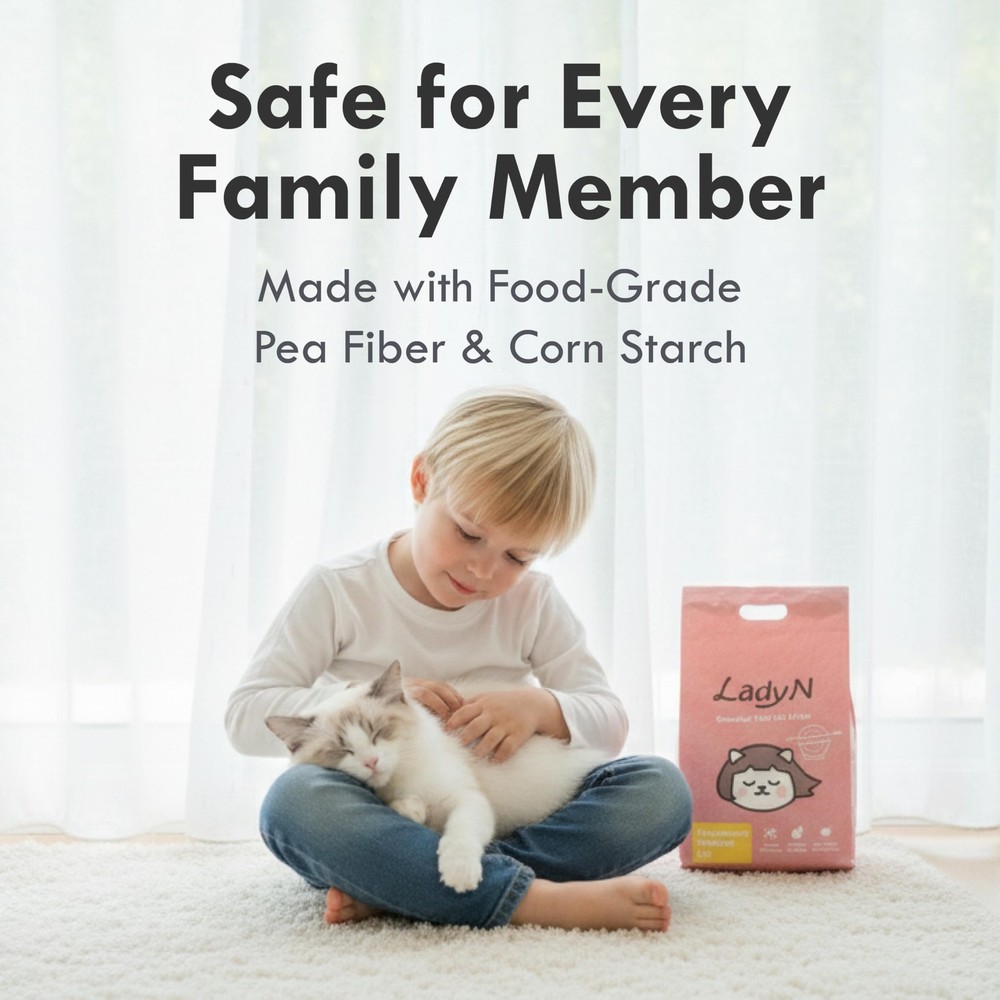 Granular Tofu Cat Litter Mini-Pellet Compatible with Automatic Self Cleaning ...