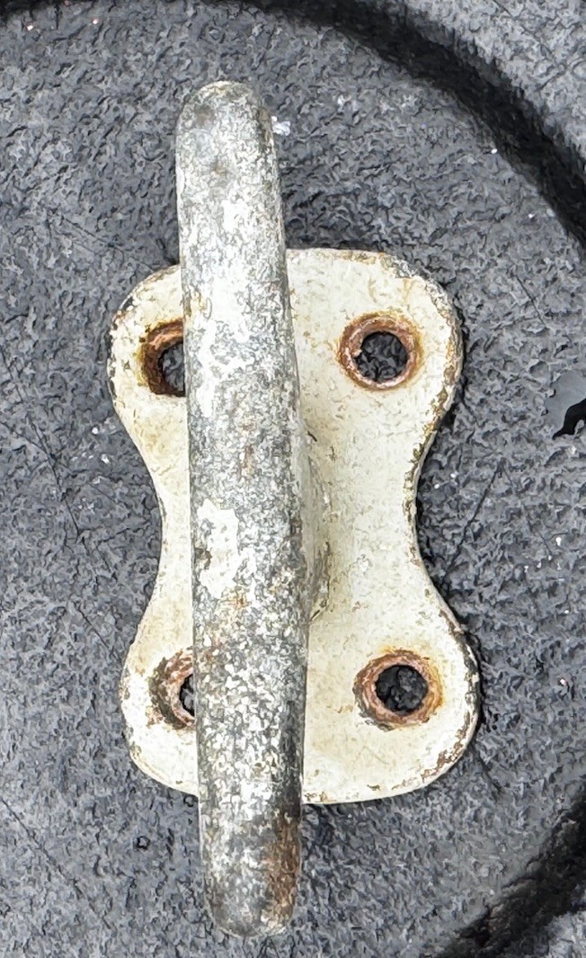 Antique Cast Iron Boat Cleat 3 1/4” Nautical Mooring Hardware Patina