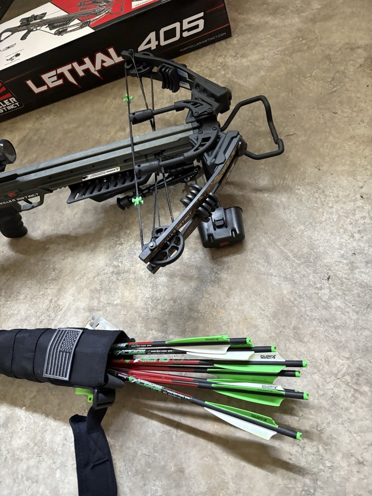 Killer Instinct Lethal 405 Crossbow Package with Scope & Arrows