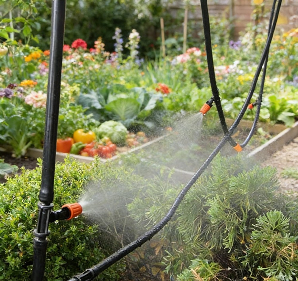 50 Pcs Drip Irrigation Spray Emitters, Adjustable Atomizing Nozzles,1/4 Inch ...