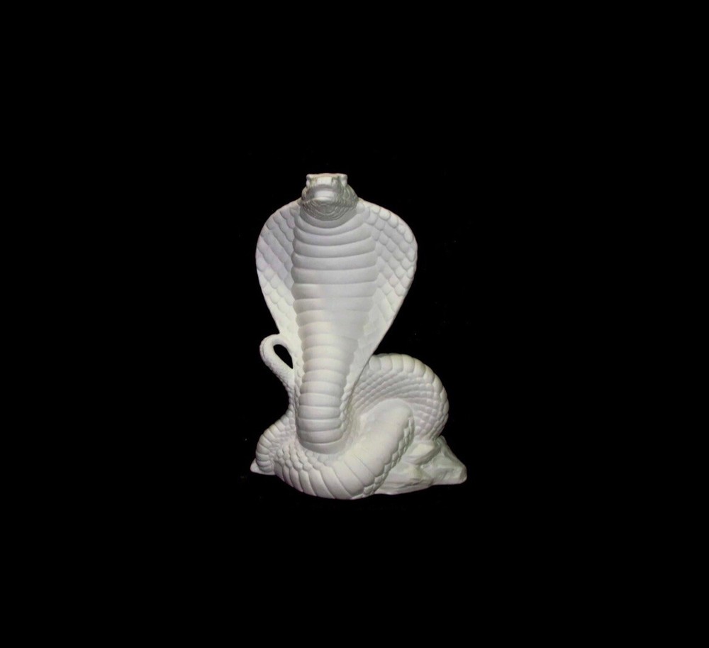 Cobra Ceramic Bisque Ready To Paint Snake