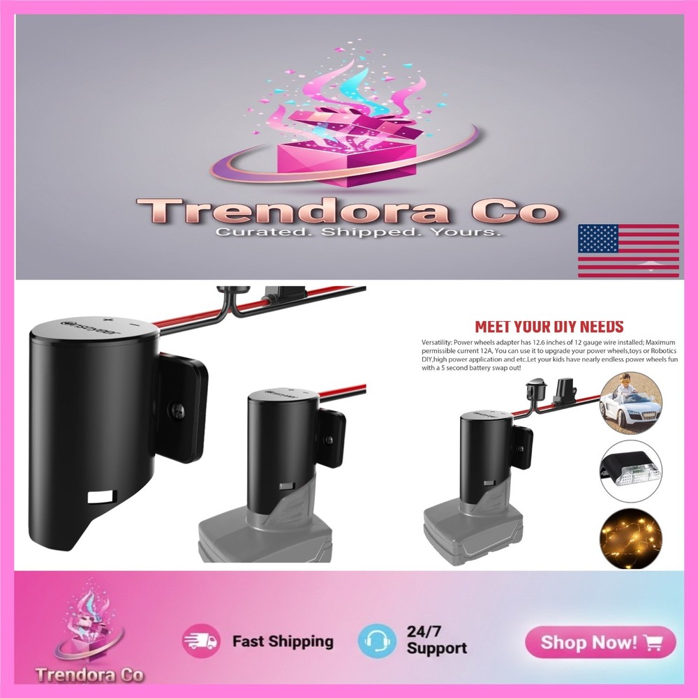 Durable 12V Battery Adapter with Switch for Enhanced Toy Performance & Safety