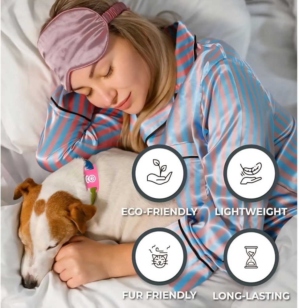 Pet Tracker for Dog, Tracker Smart Pet Location Tracker with Holder, (Pink)