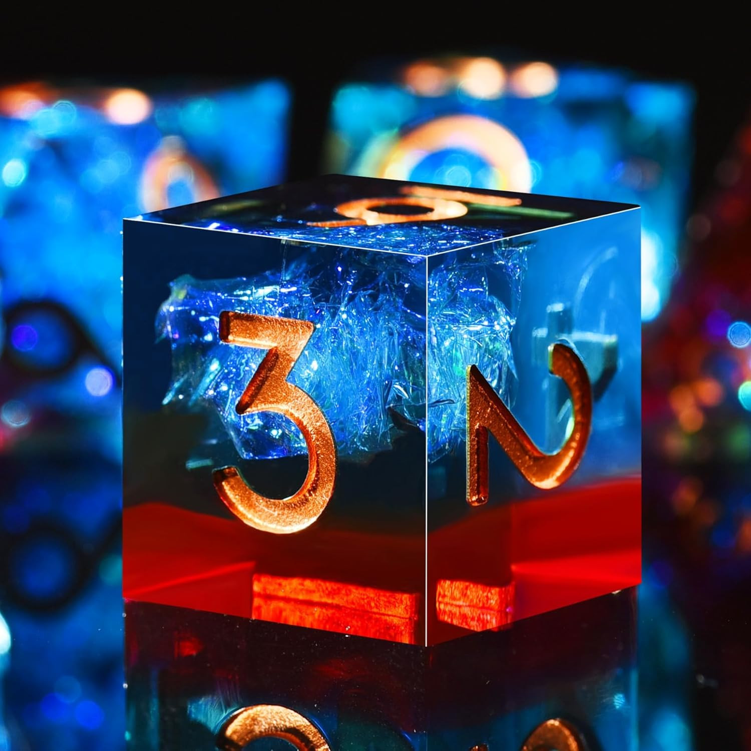 AUSTOR 7-Die DND Dice Set Handmade Sharp Edge Polyhedral Dice for Dungeons and D