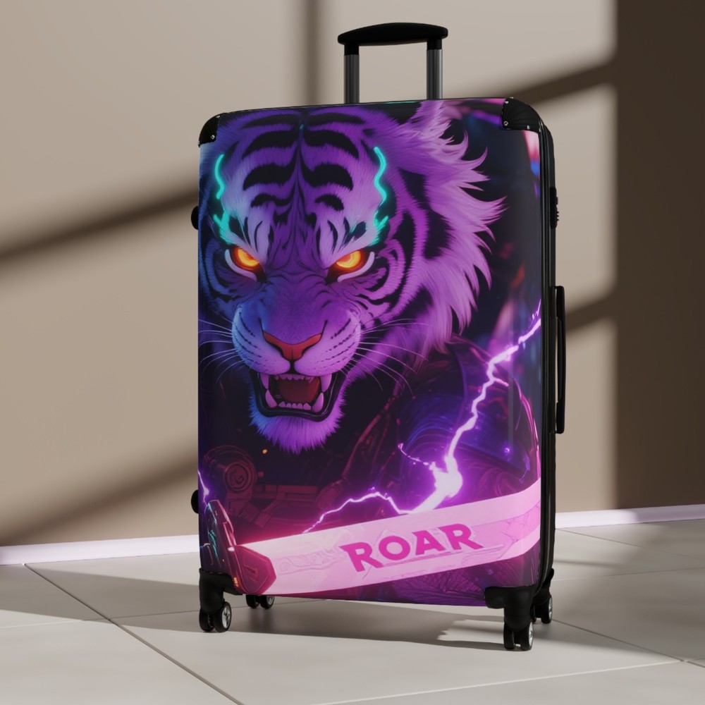 Neon Roaring Tiger Suitcase | Luggage