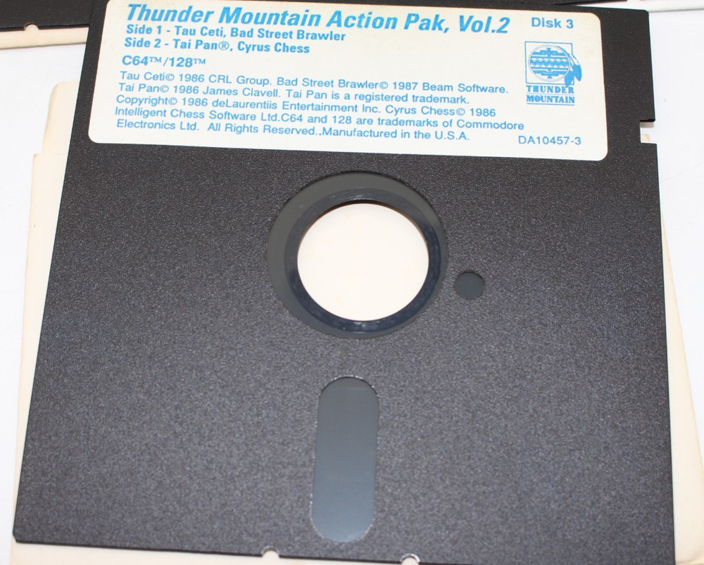 THUNDER MOUNTAIN ACTION PAK VOL 2 (Commodore 64) 5.25" Disks 1986 Beam Software