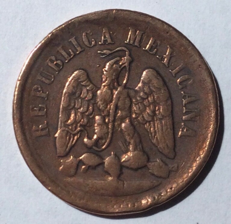 MEXICO 1889 1 CENTAVO COIN VF CIRCULATED