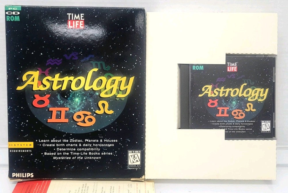 ASTROLOGY PC CD-1 Interactive Disc - Unknown Mysteries Time Life PHILLIPS Boxed