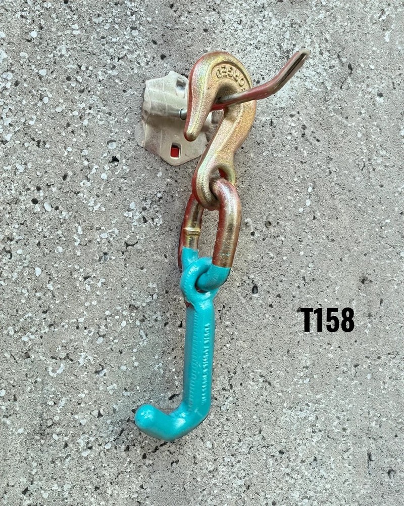 Set# 93 6 pc Auto Body Frame Machine Pulling Puller Chain & Clamps Set w/ Hooks