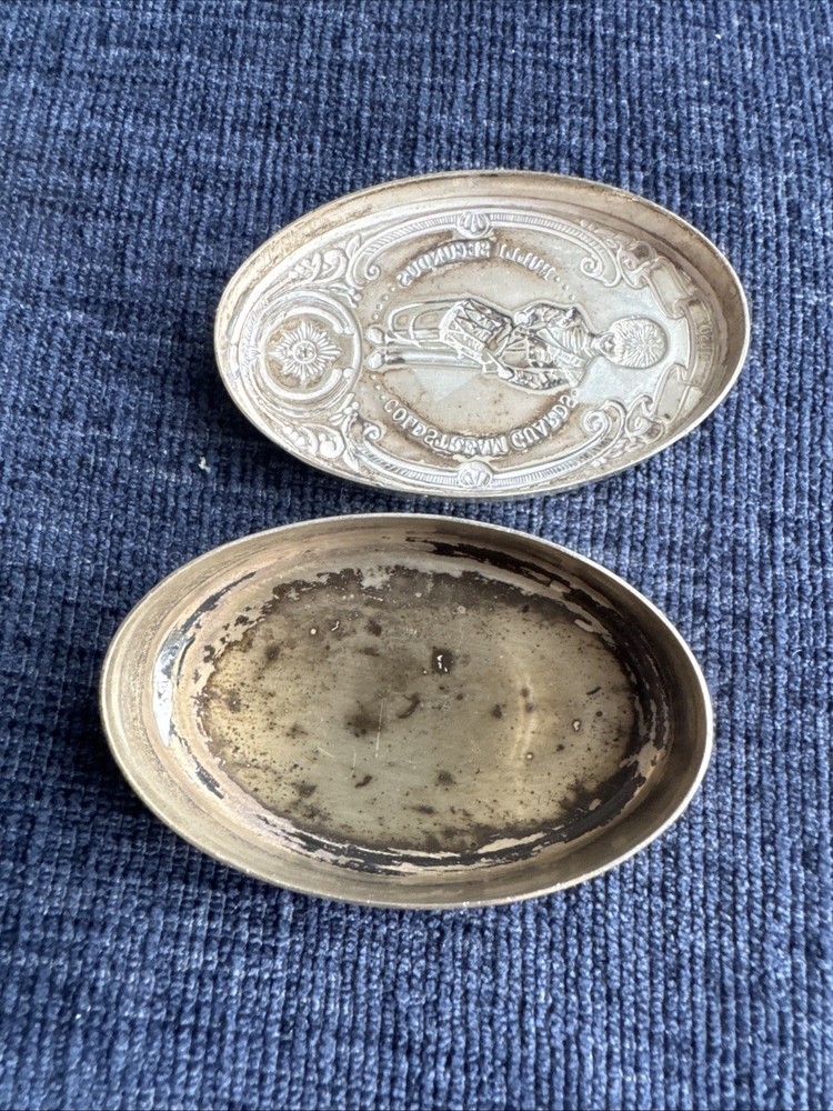 sterling silver guards regiments coldstream guards pill box