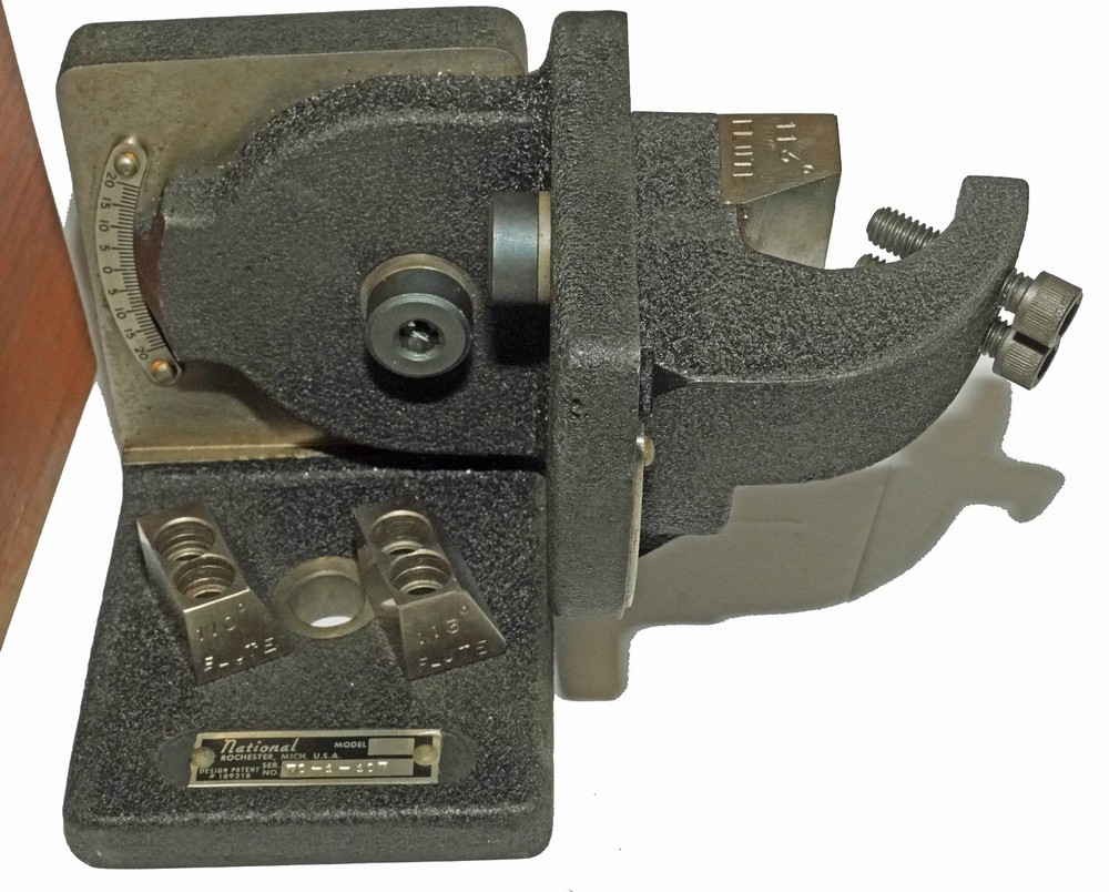 National Rochester Drill Bit Sharpening Fixture — Complete Set with Case