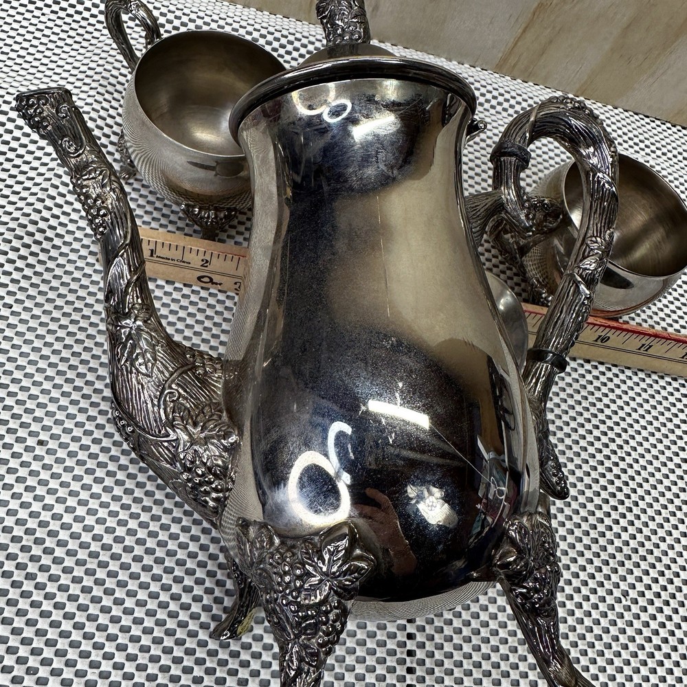 Silver Plated Tea/coffee Set Goth/victorian/dark Decor