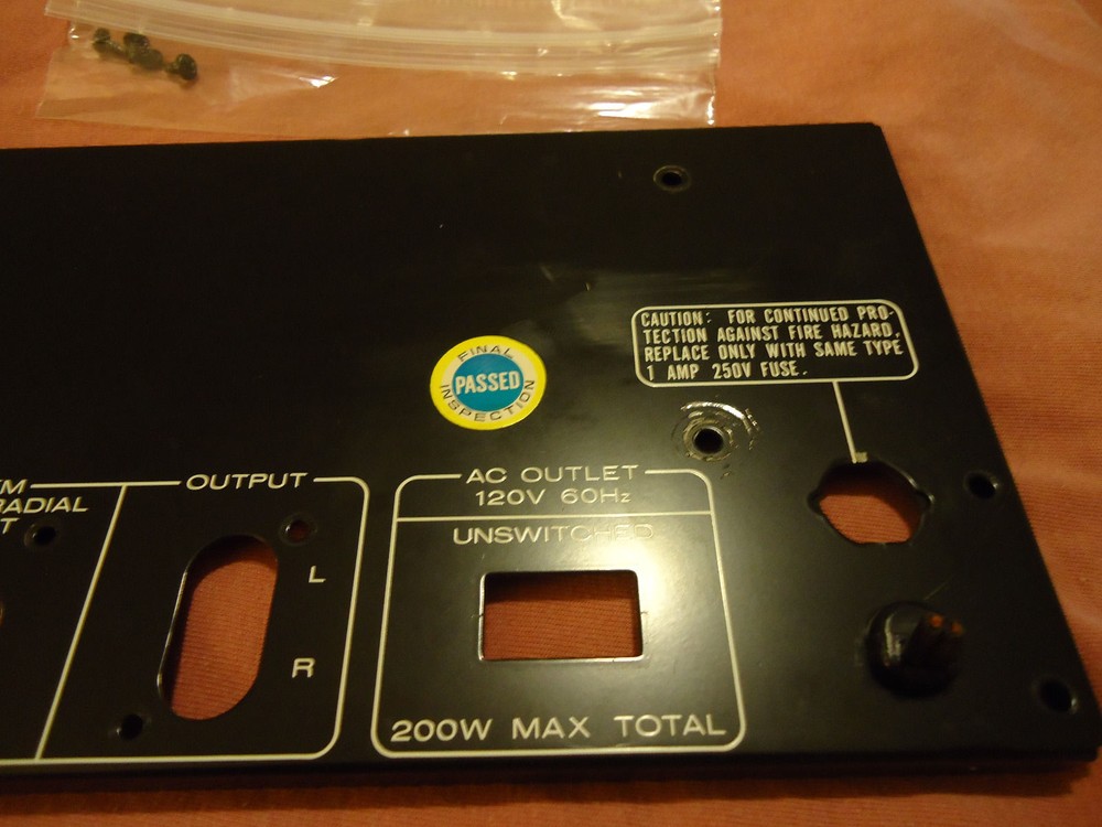 Marantz 2100 Stereo Tuner Parting Out Back Panel