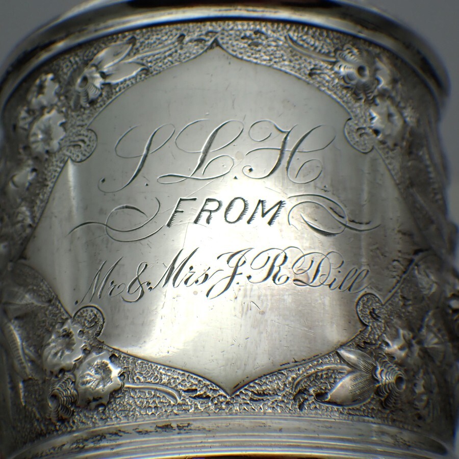 Repousse Cup Whiting Sterling Silver Inscribed