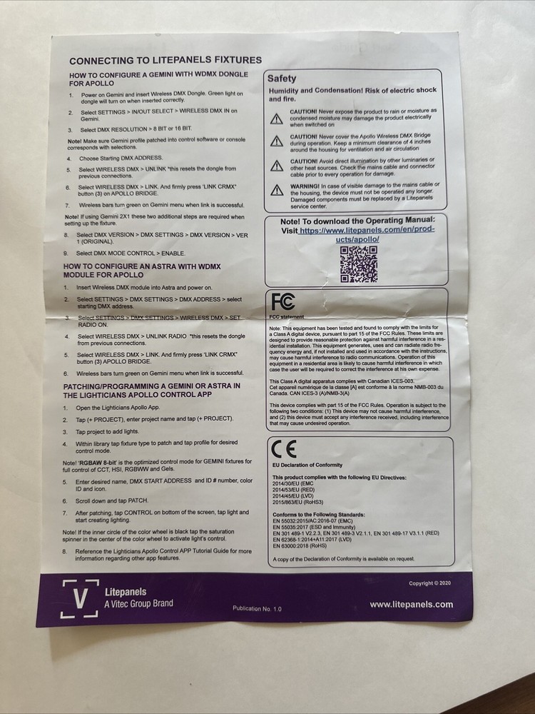 Apollo Wireless DMX Bridge