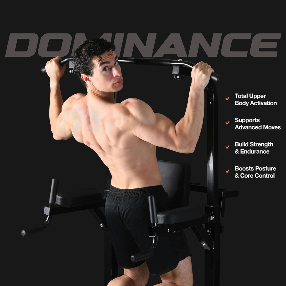 Pull up Bar Free Standing - Power Tower, Multi-Functional Pullup Dip Station, Ca
