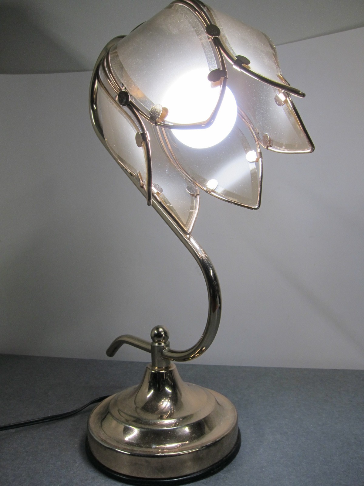 Lotus Tulip Flower Rose Gold Brass 3-Way Touch Lamp