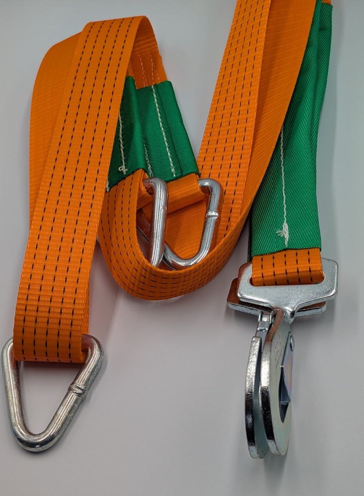 Orange Winching Assistance Straps Webbing Winch Brother - Even Pull System
