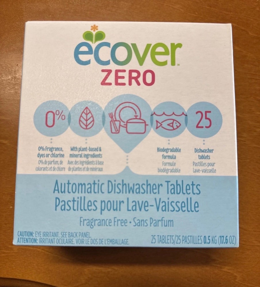 Ecover Automatic Dishwashing Tablets Zero, 25 Count, 17.6 Ounce