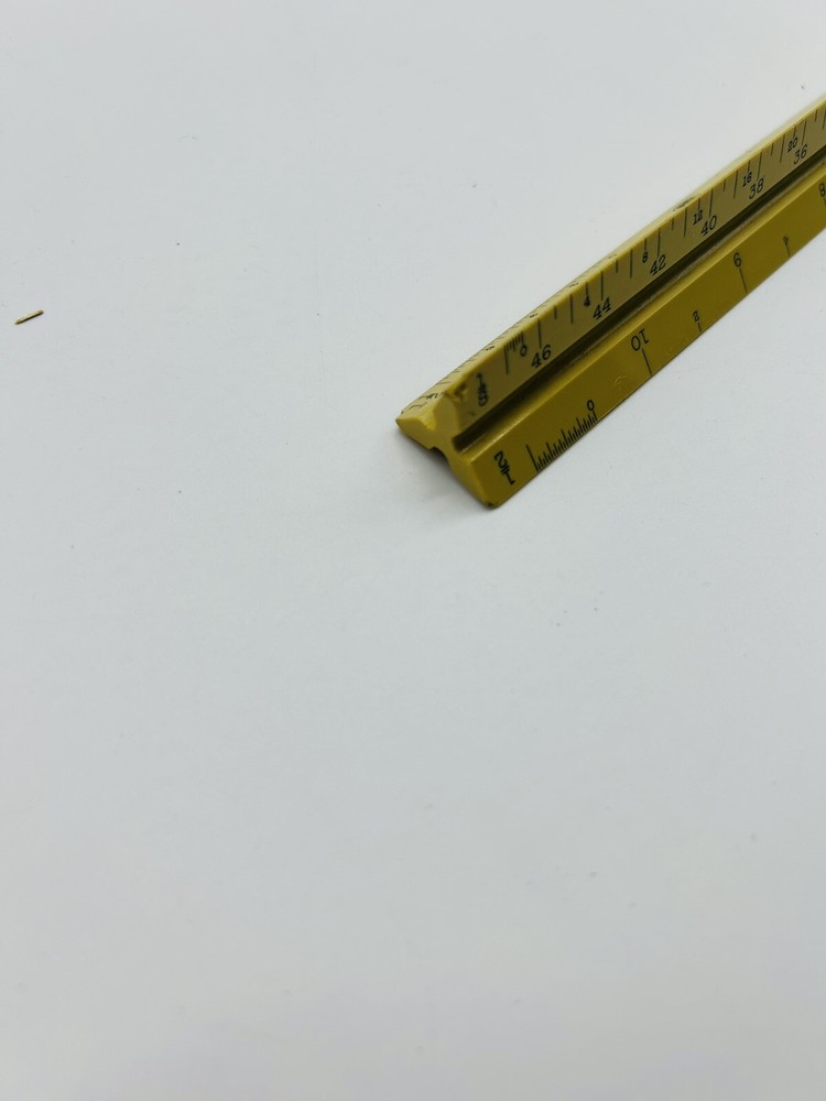 Vintage Architect Triangle 3 Sided Drafting Ruler Scale POST 1301P Made in USA