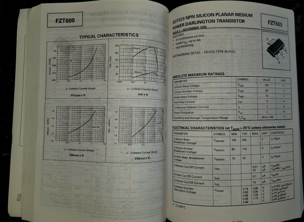 1996 Zetex Semiconductor Book 2 High Performance Surface Mount Devices Data Book