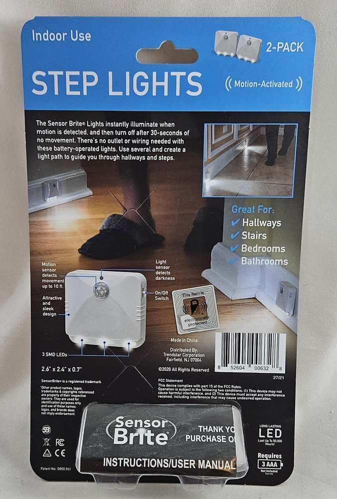 Sensor Brite Motion Sensor LED Step Lights Night Light (2-Pack) 5500