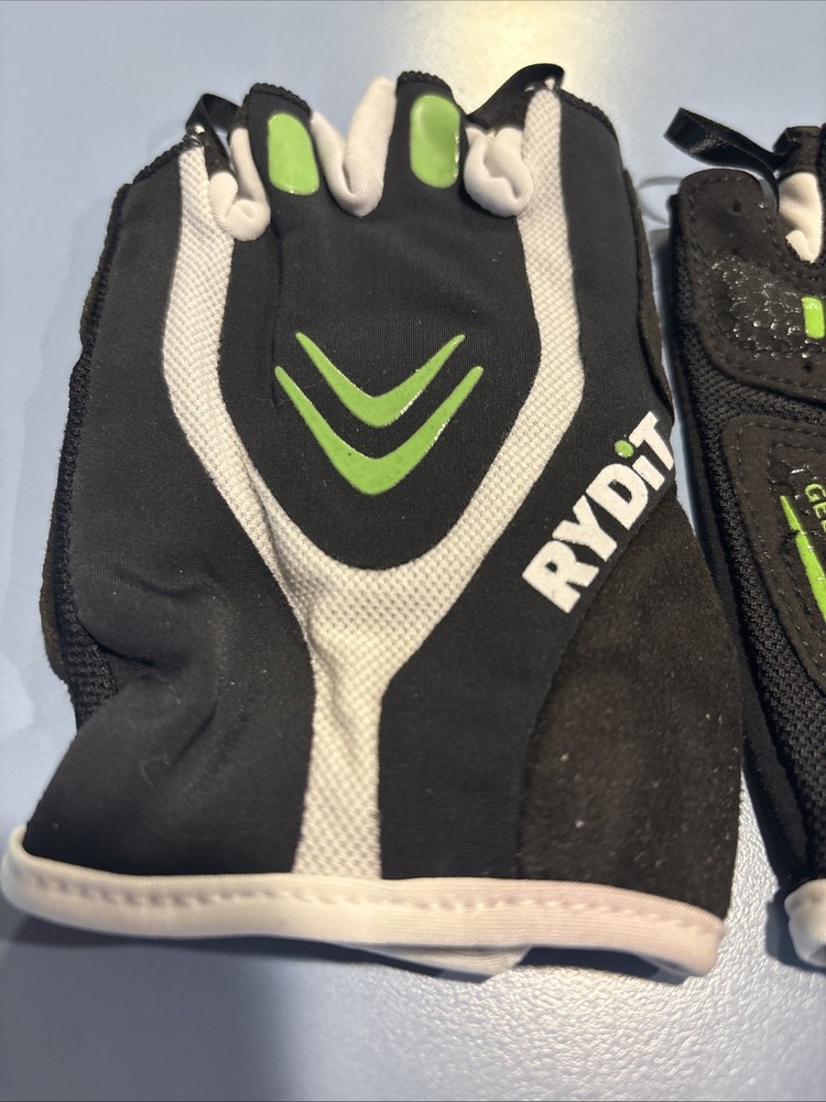 RYDiT Cycling Gloves, Fingerless With Gel System Size Medium