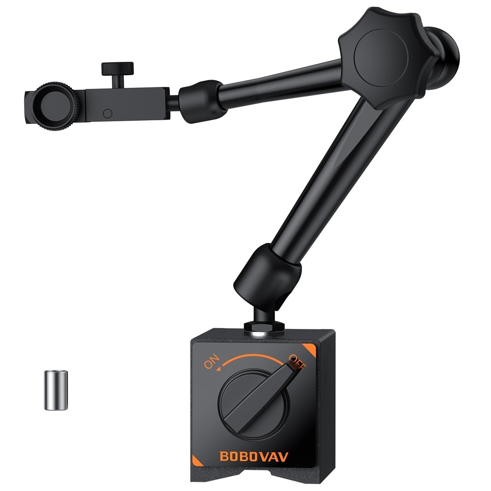 Magnetic Base Stand Holder for Dial Indicator - 176lbs Pull, 3 Adjustable Joints