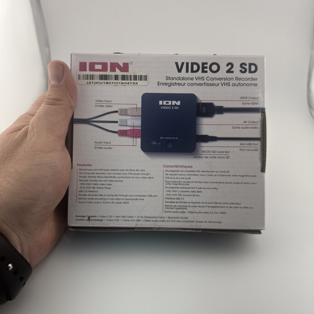 ION VIDEO 2 SD STANDALONE VHS CONVERSION RECORDER HDMI