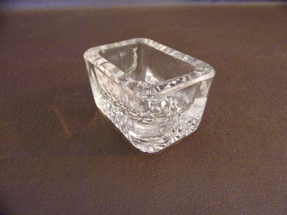 Rectangular Vintage Glass Salt Dip/Salt Cellar